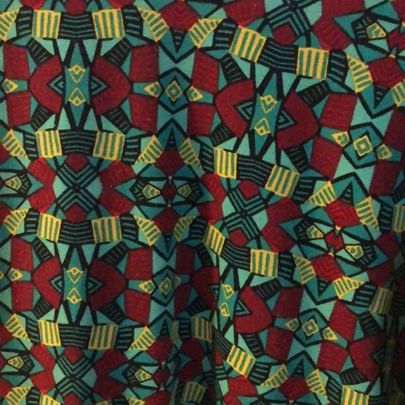 Lularoe Randy- Green Abstract - Picture 3 of 3